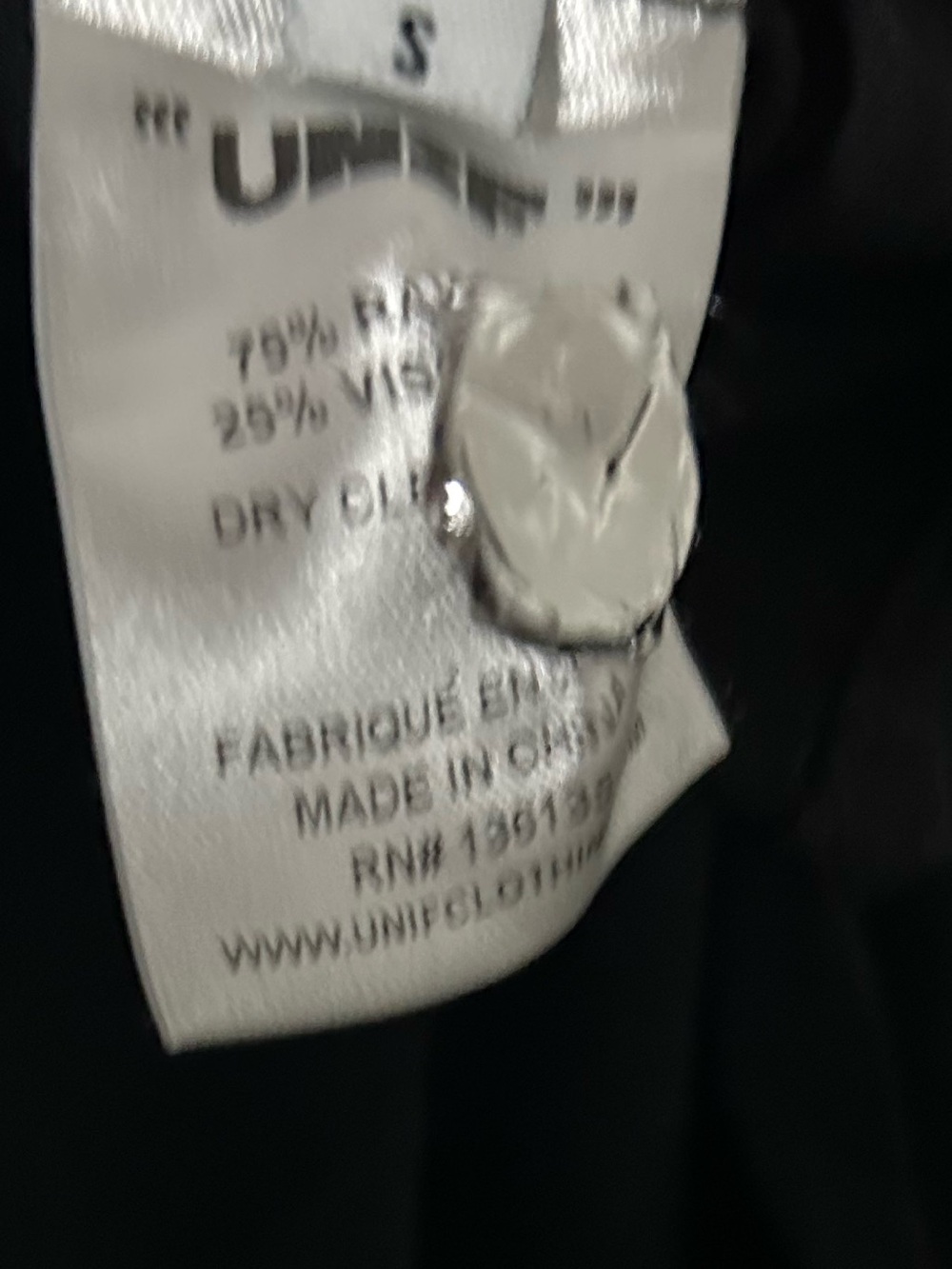 NWOT UNIF Serene Black Mini Dress Size S - Picture 7 of 7